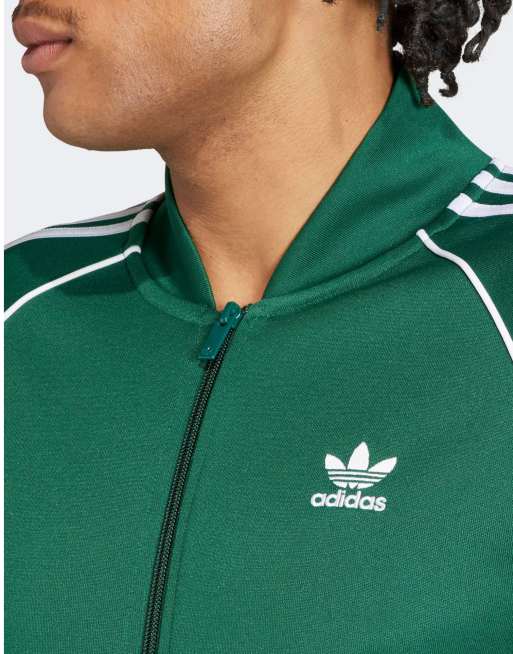 adidas Originals Superstar zip through track top in collegiate green ASOS