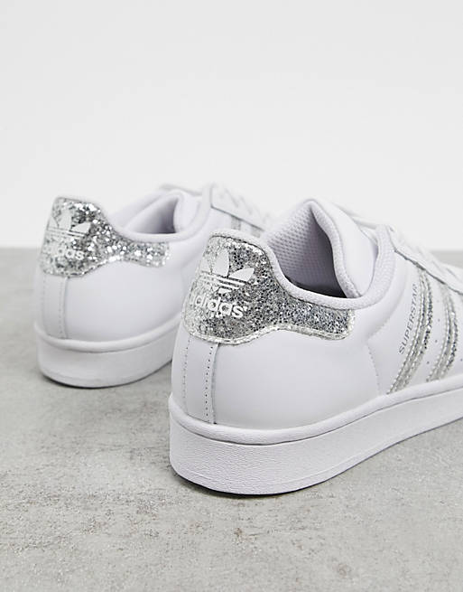 adidas Originals Superstars sneakers in glitter