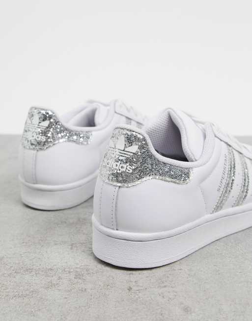 Adidas silver shop glitter shoes