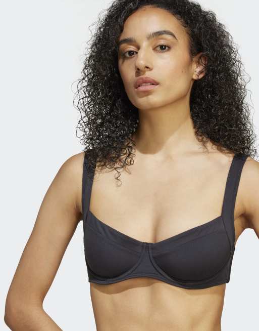 adidas Originals – Svart och vit bikiniöverdel