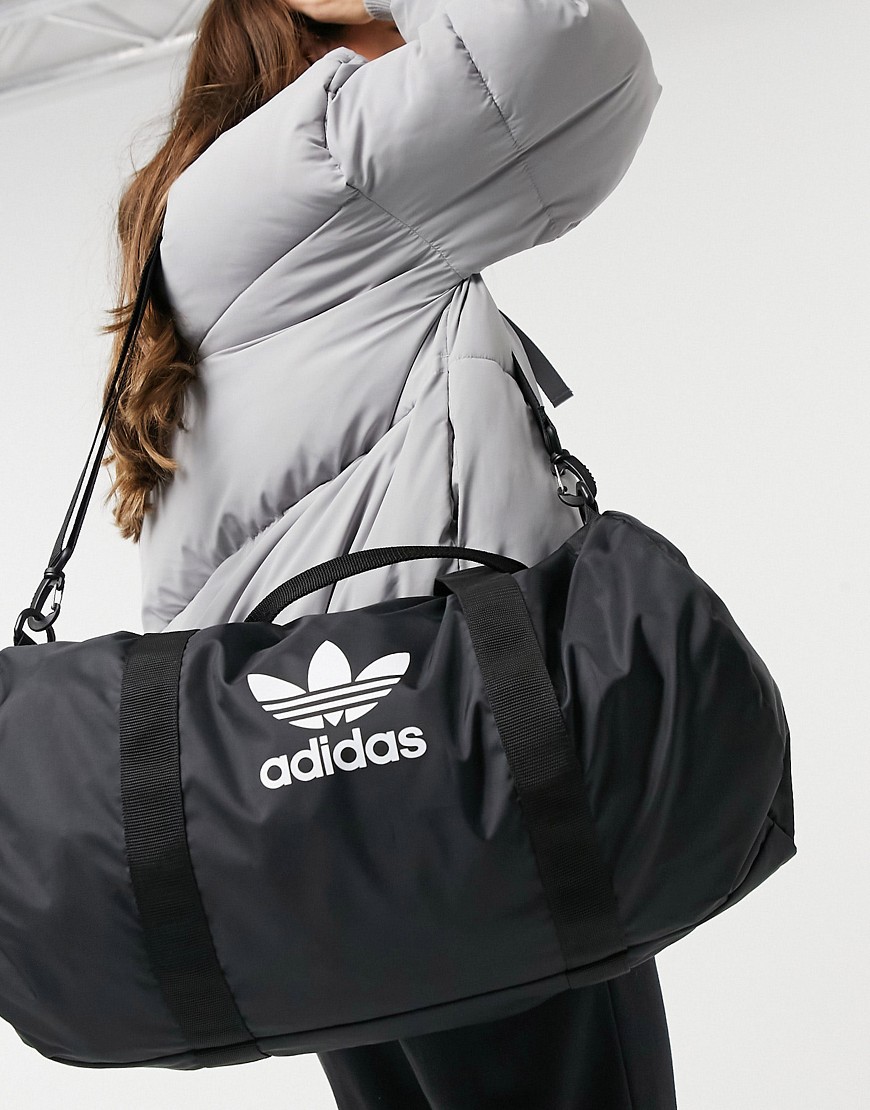 Adidas Originals – Svart övernattningsväska med treklöverlogga