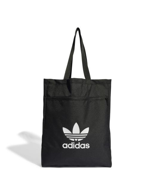 adidas Originals – Svart toteväska med treklöverlogga