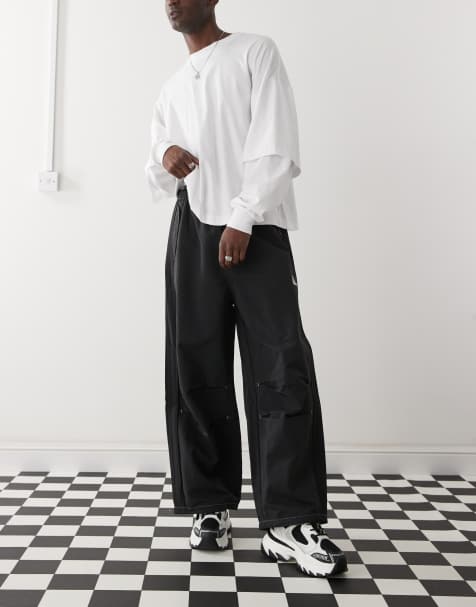 adidas Originals – Svarta fallskärmsbyxor - view 1