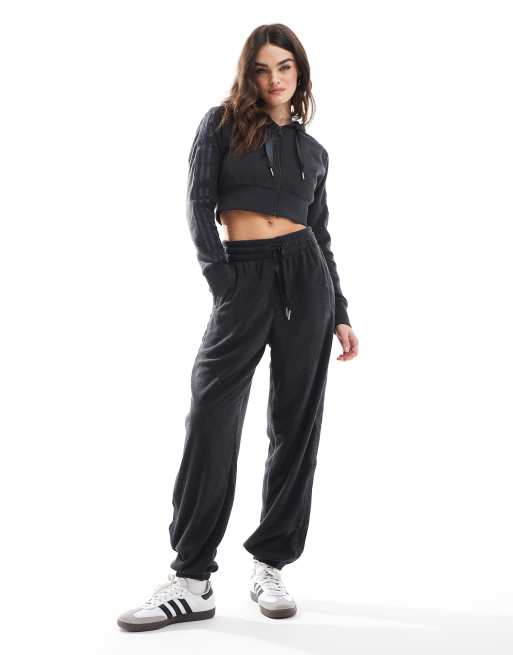 adidas Originals – Svarta mjukisbyxor i fleece, del av set