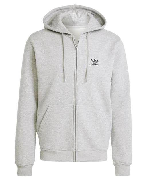 adidas Originals Sweat à capuche à logo trèfle avec fermeture