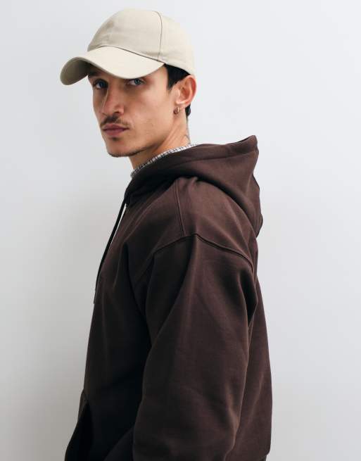 adidas Originals sweat à capuche ample marron foncé, 2 de 5