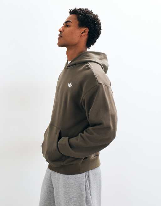 adidas Originals sweat à capuche coupe ample marron terreux, 5 de 5