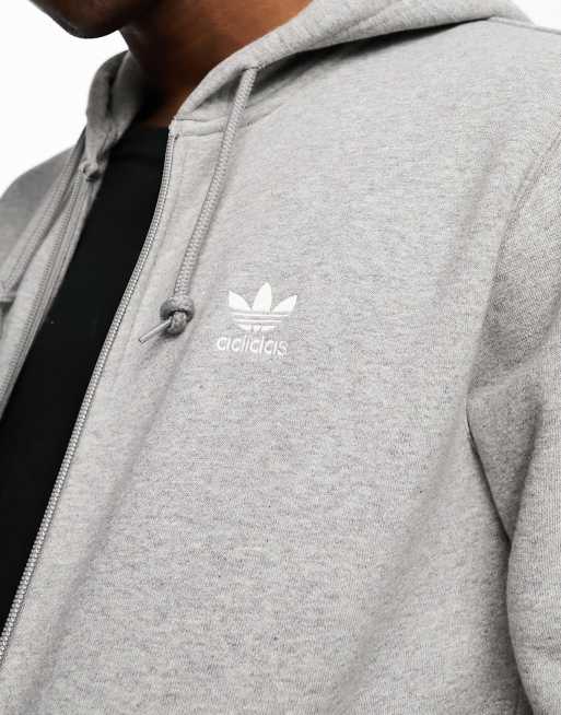 adidas Sweat à Capuche Loungewear Fleece - Gris/Blanc Femme