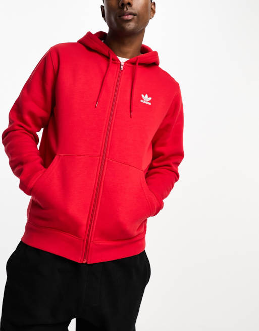 Sweat a capuche rouge adidas hot sale