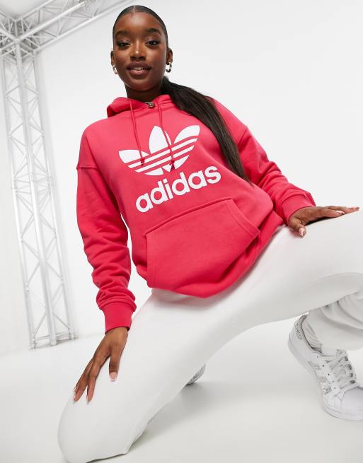 Sweat a 2025 capuche rouge adidas