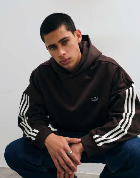adidas Originals sweat à capuche Signature marron - view 1
