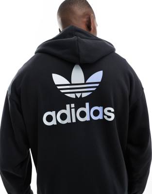 adidas Originals - Sweat à capuche style basketball avec imprimé au dos - Noir - view 1