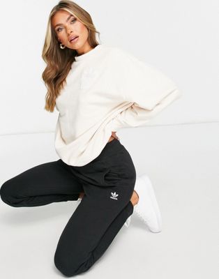 adidas Originals fringe trefoil sweatshirt in wonder white - ASOS Price Checker