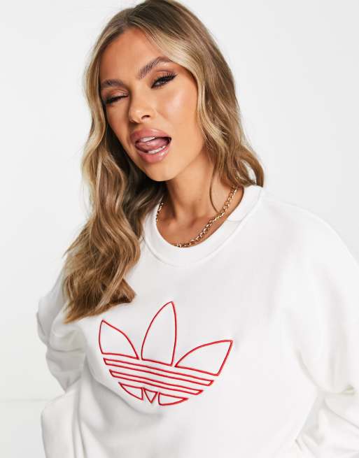 Sweat shirt 2025 adidas blanc