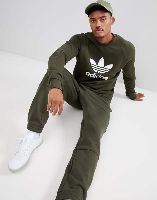 adidas Originals - Sweat-shirt motif trèfle - Vert DM7834