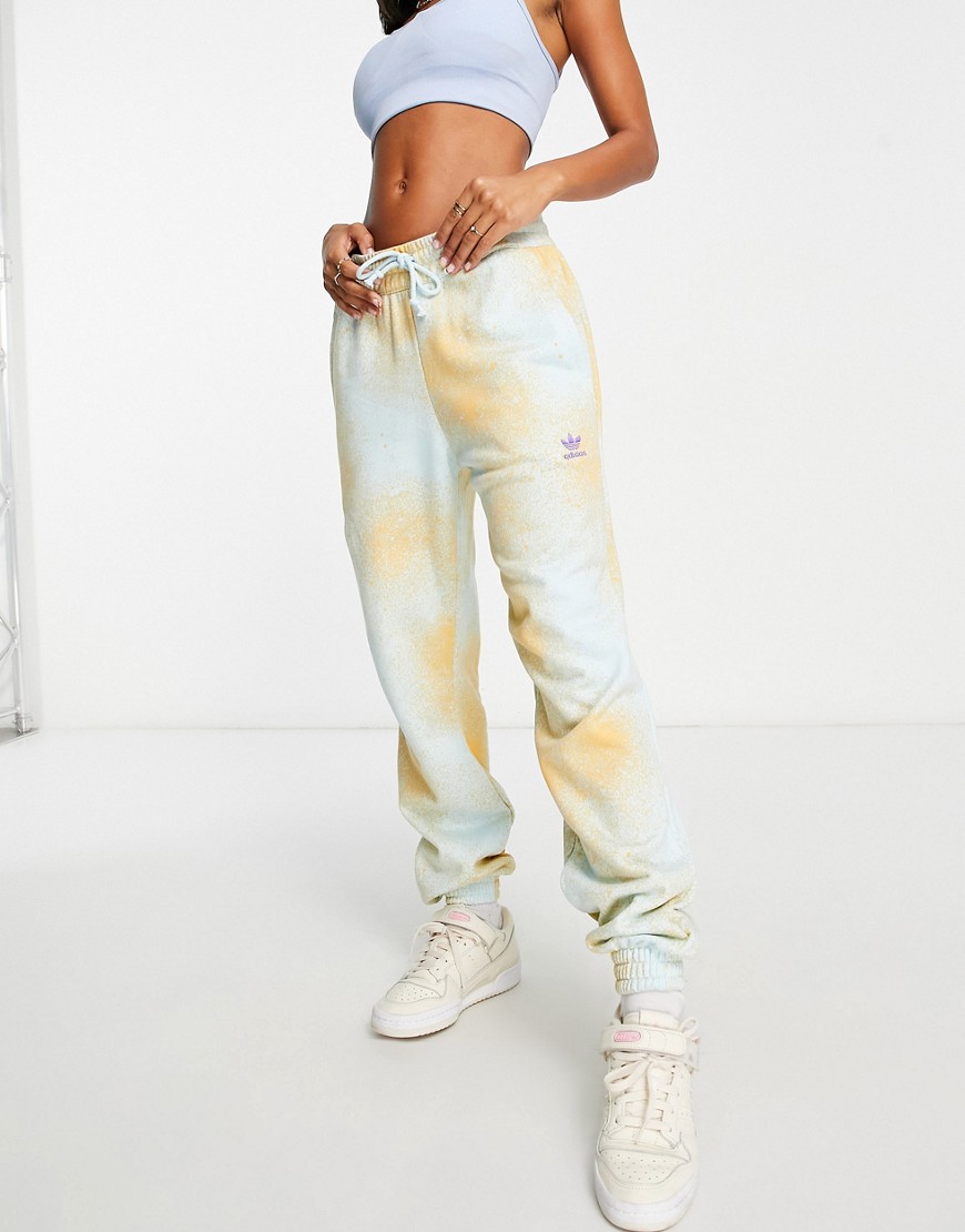 Adidas Originals sweatpants in almost blue with splatter print