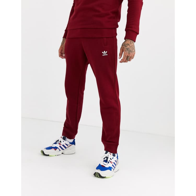 Burgundy discount sweatpants adidas