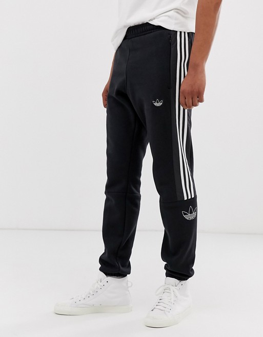 adidas Originals sweatpants with trefoil print in black | ASOS