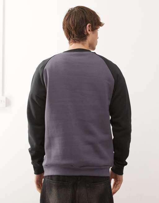 adidas Originals – Sweatshirt in Aurora Onix / Schwarz mit Rundhalsausschnitt und Streifen auf der Brust, 3 von 5