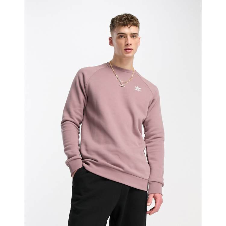 Adidas originals pink cropped cute crew sweatshirt best sale