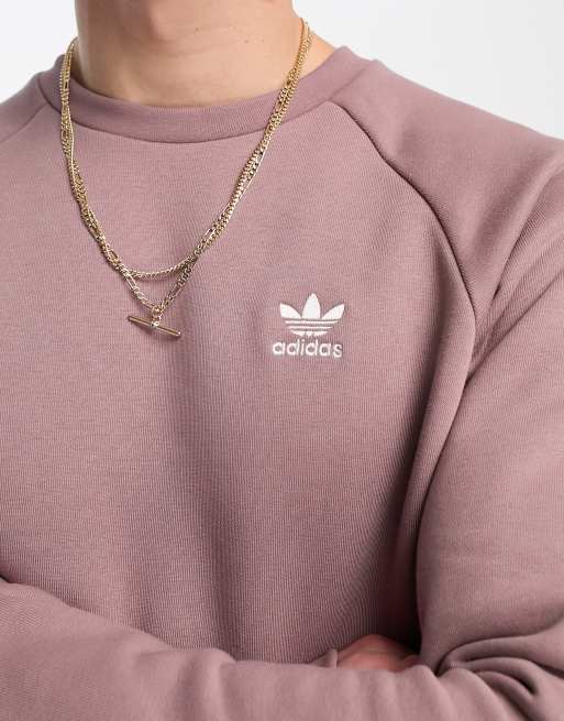 Adidas originals oversized sweatshirt in dusky pink online