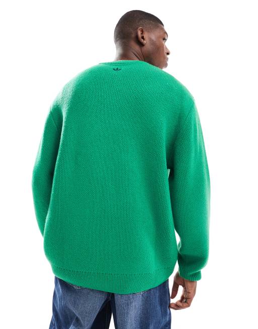 adidas Originals Sweatshirt in Grun mit Rundhalsausschnitt und Design im Stil der 70er