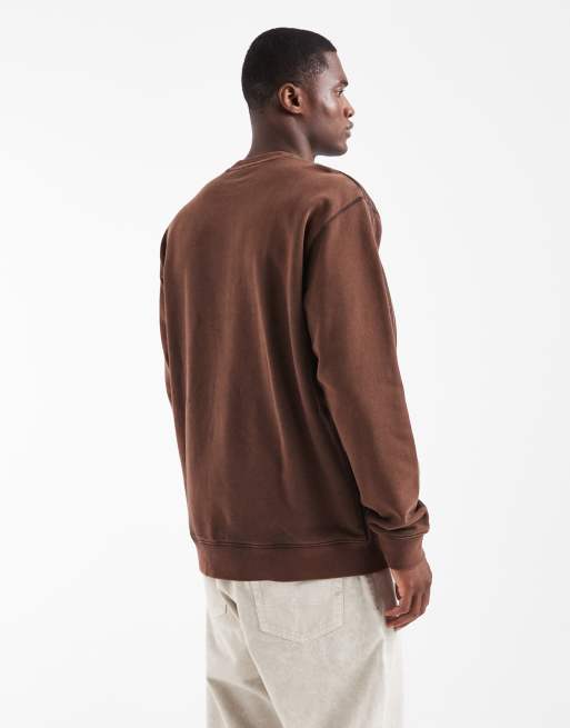 adidas Originals sweatshirt in washed brown, 3 of 5