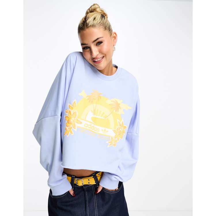 Adidas originals cheap graphic crew sweatshirt