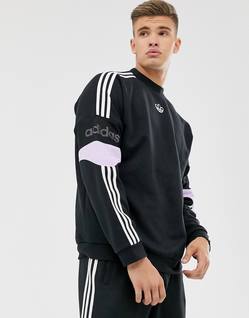 Adidas Originals - Sweatshirt met Trefoil-logo in zwart