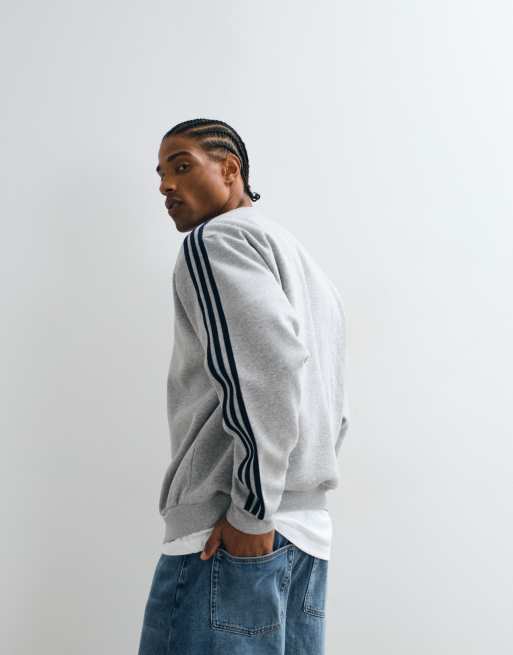 adidas Originals Sweatshirt mit drei Streifen in Grau, 5 von 5