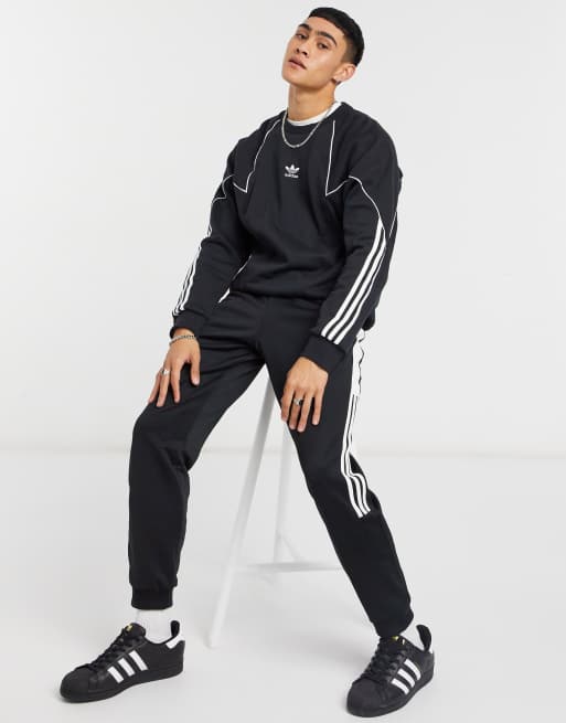 adidas Originals sweatshirt with central trefoil logo in black