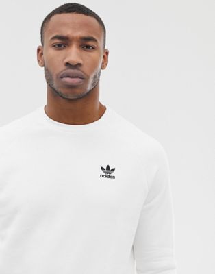 adidas originals sweatshirt with embroidered small logo grey