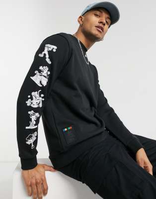 Adidas originals clearance arm print sweatshirt