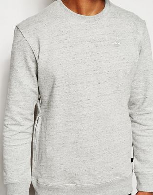 adidas originals sweatshirt with small logo in white