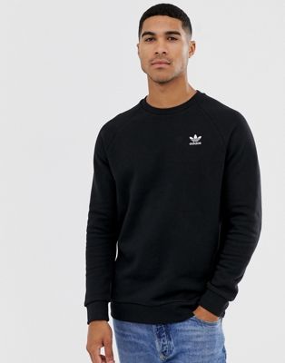 adidas originals sweatshirt with embroidered small logo black
