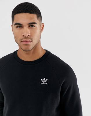 adidas originals sweatshirt with embroidered small logo black