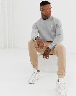 adidas originals sweatshirt with small logo in white
