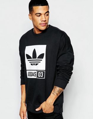 adidas street graphic crew sweatshirt