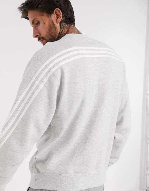 adidas Originals sweatshirtshirt with wrap three stripes in gray