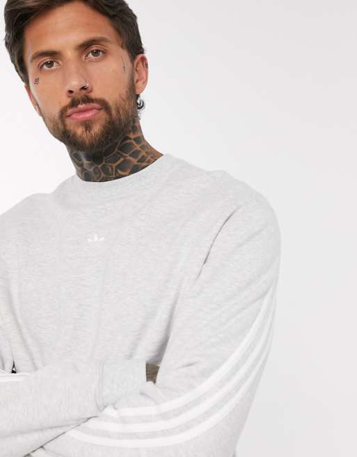 Adidas 3 stripe online wrap crewneck