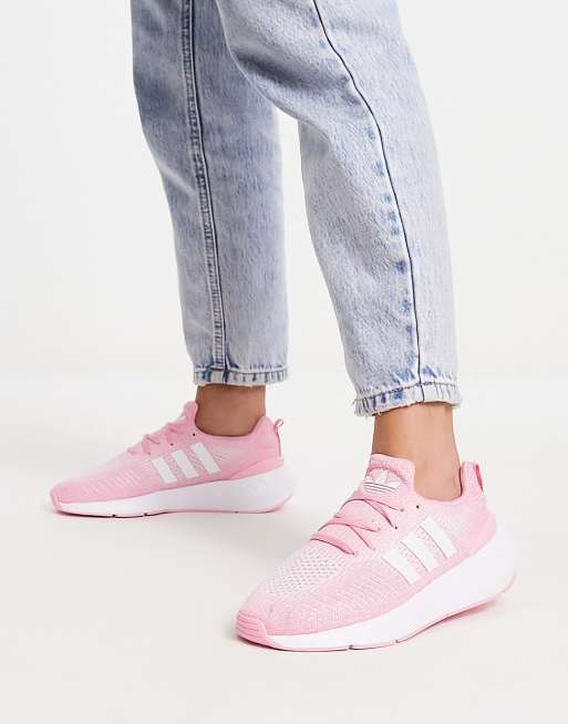 Adidas swift run store damen grau rosa