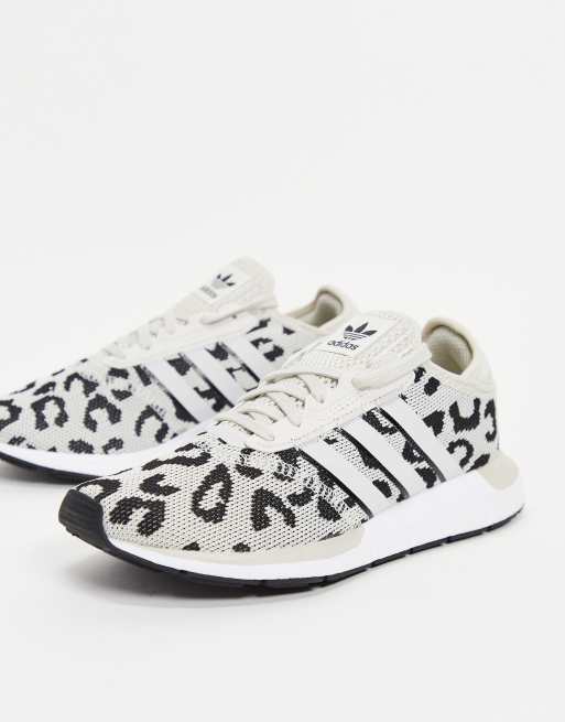 adidas Originals Swift Run sneakers in black leopard print