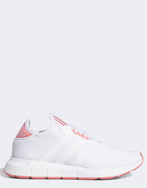 Adidas swift run shop pink and white