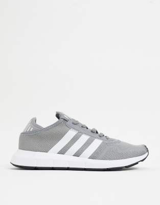 adidas swift run gray and white