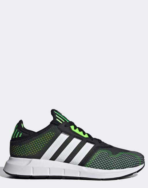 Adidas swift black and green sale