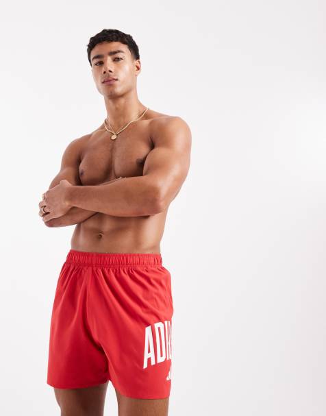 adidas Originals swim shorts in red - view 1