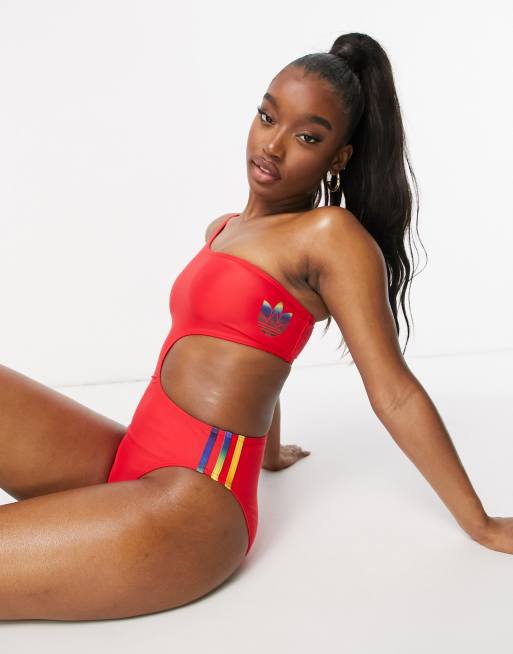 adidas Originals swimsuit in red ASOS