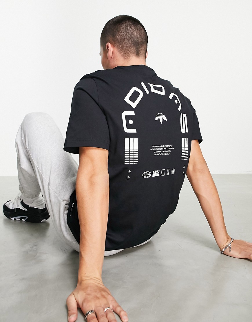 adidas Originals symbol t-shirt in black with back print