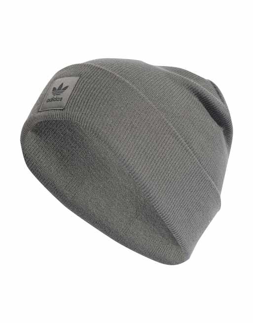 adidas Originals – Szara czapka beanie z naszywką z logo Trefoil