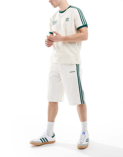 adidas Originals – Szorty bermudy o długości 11 cali w kolorze zgaszonej bieli w stylu lat 80.